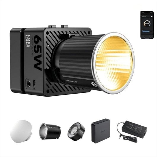 Luz LED Ulanzi EC65 65W Mini COB Bicolor Portátil con Control App