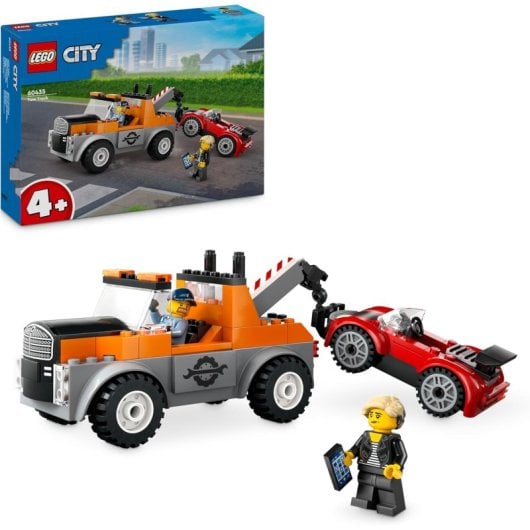 LEGO City Grua de Reparação e Carro Desportivo 60435 2 peças