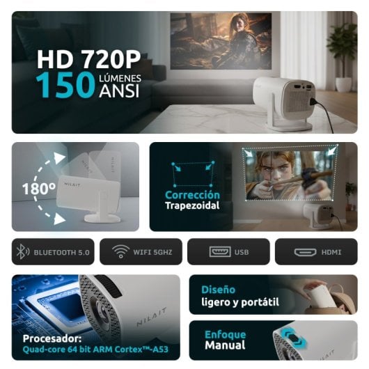 Nilait Scene Lite Proyector 150 lúmenes ANSI HD