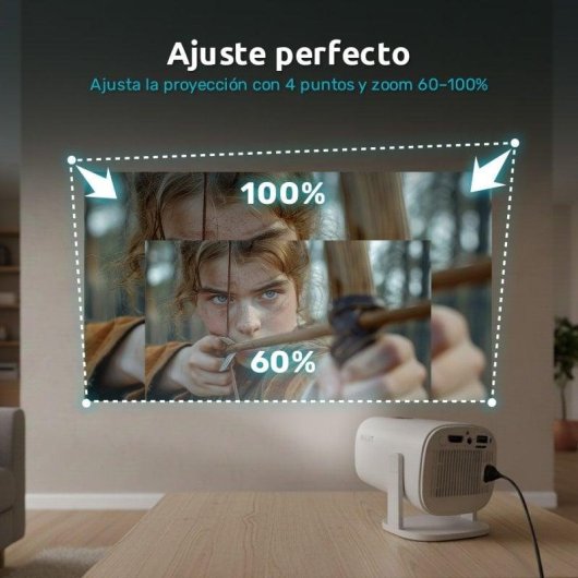 Projetor Nilait Scene Lite HD 720P 150 Lumens Android 14 Portátil