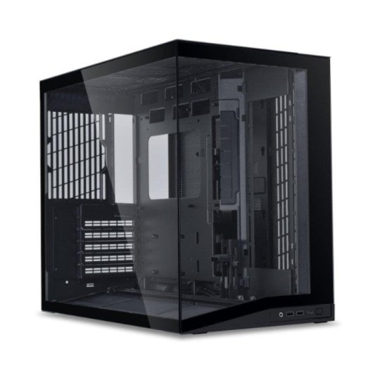 PC-Gehäuse Lian Li O11 Dynamic Mini V2 Flow Schwarz Aluminium und Gehärtetes Glas