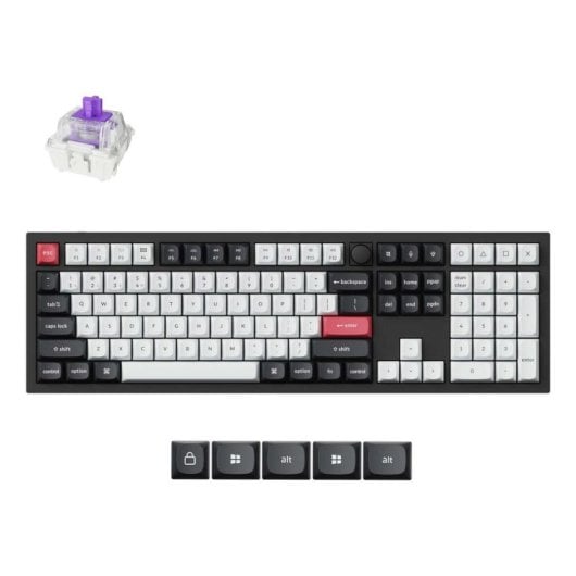Teclado Keychron Q6 Hall Effect Magnético Layout US retroiluminado inalámbrico-alámbrico