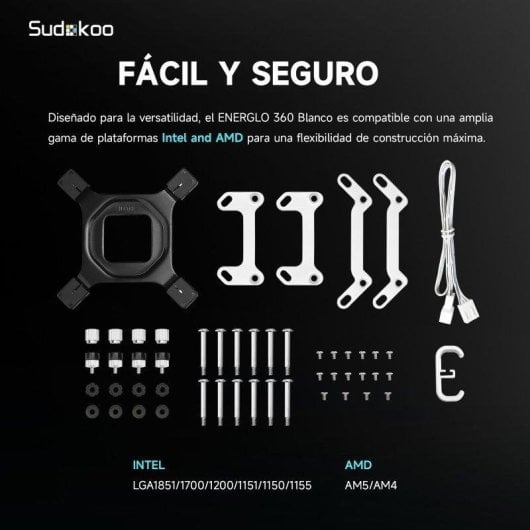 Refrigeração Líquida Sudokoo Energlo 360mm 3 Ventoinhas LCD Segmentado ARGB