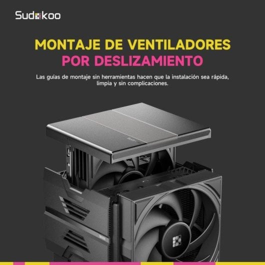 Refrigeración Aire Sudokoo Socket AM5 SK620 Dual Tower 120mm 6 Tubos Alto Rendimiento