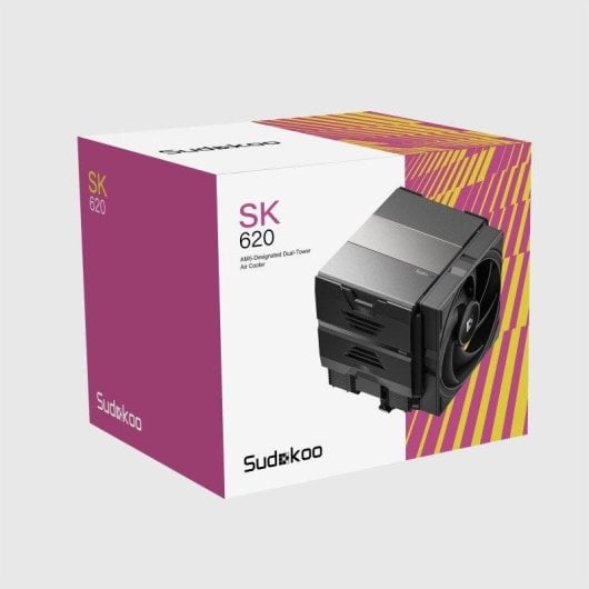 Refrigeración Aire Sudokoo Socket AM5 SK620 Dual Tower 120mm 6 Tubos Alto Rendimiento