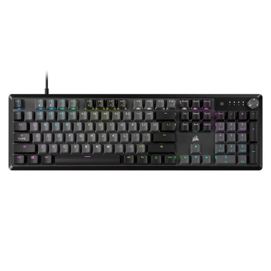 Teclado Corsair K70 CORE mecánico layout FR RGB aluminio gris