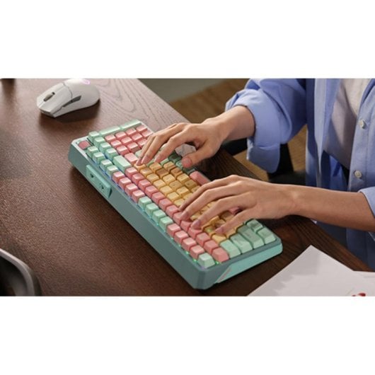 Tastatur Cooler Master MK770 Mechanisch ISO Fr Layout RGB Wireless Türkis