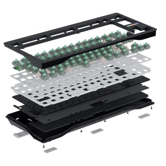 Teclado Wooting 80HE Hall Effect Magnético Layout US compacto RGB cableado