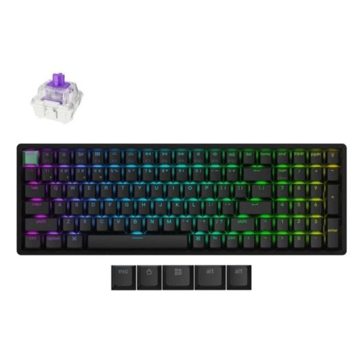 Teclado Keychron K4 HE mecânico Layout US RGB sem fios e com fios