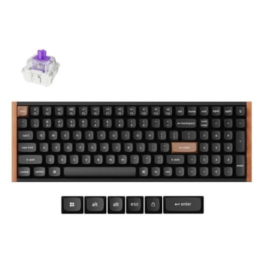 Teclado Keychron K4H-F1 mecânico Layout US RGB wireless hot-swap