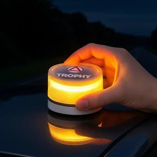 Baliza TROPHY V16 Homologada DGT Geolocalizada NB-IoT Resistente Amarillo