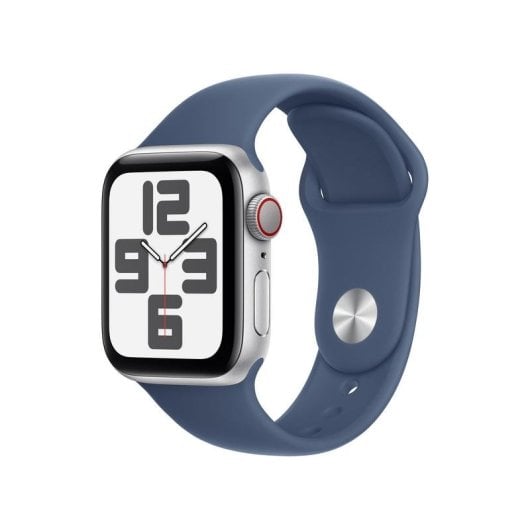 Apple Watch SE 2 GPS 4G NFC 40mm OLED Argent Bleu M/L Résistant à l’eau Pulsomètre