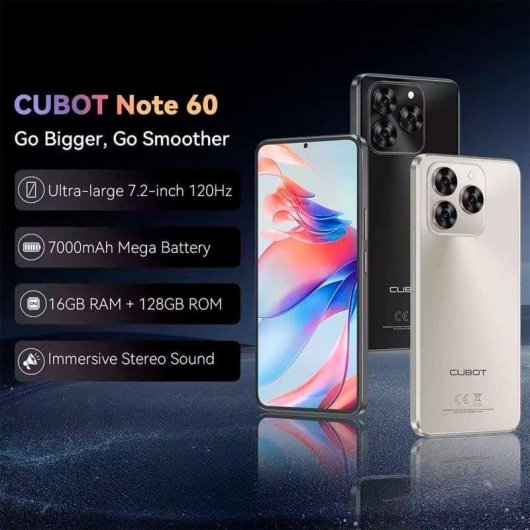 Cubot Note 60 4G 6GB 128GB 7.2" Gris Titane