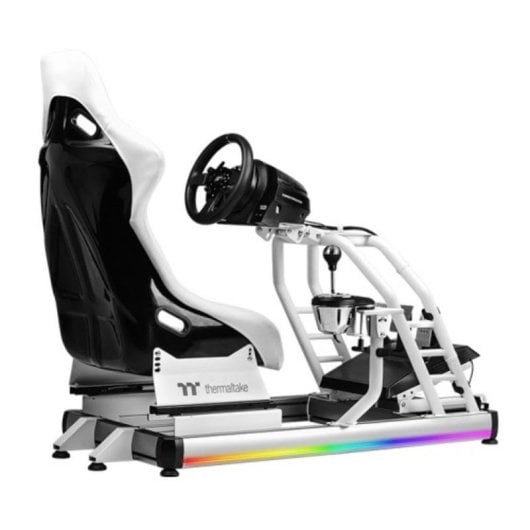 Siège gaming Thermaltake GR500 Snow Racing Simulator Cockpit Blanc RGB