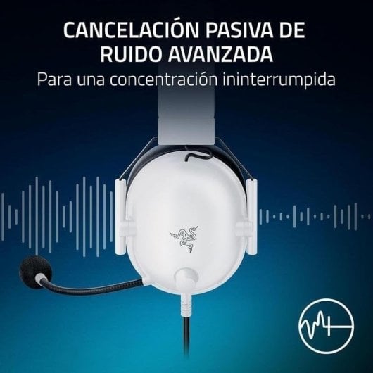 Auriculares gaming Razer BlackShark V2 X Playstation con cable y cancelación de ruido blancos
