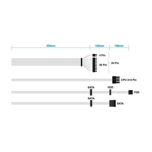 Aisens ASPC-500TFX-SEO Fonte de Alimentação TFX 500W ATX 2.0 Prateada