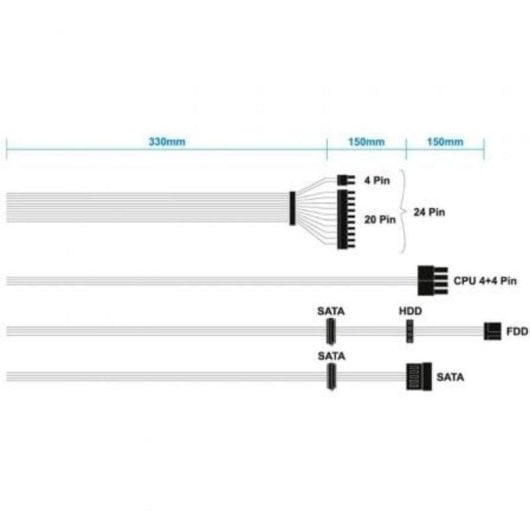 Aisens ASPC-500TFX-SEO Fonte de Alimentação TFX 500W ATX 2.0 Prateada