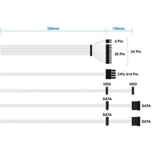 Fuente de Alimentación Aisens ASPC-500ATX-SEO 500W ATX 2.0 protections ventilateur 120 mm