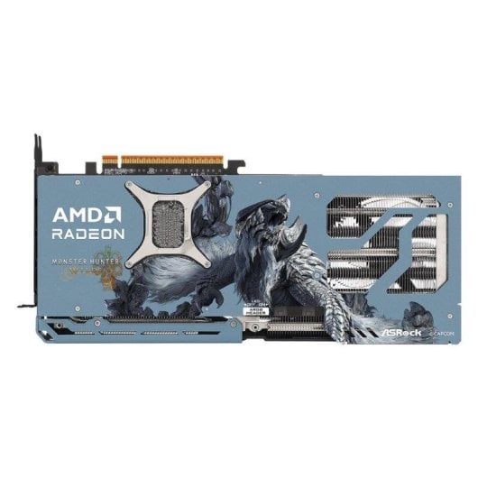 Tarjeta Gráfica Asrock RX 9070 XT 16GB GDDR6 Monster Hunter Wild Azul