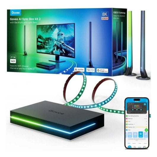 Kit lumière intelligente Govee AI Sync Box Kit 2 HDMI 2.1 8K RGBIC