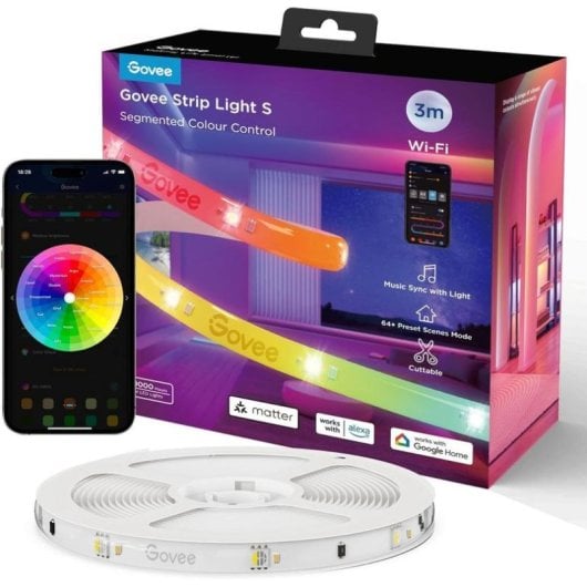 Ruban LED Govee RGBIC 3M WiFi BT Commande vocale Matter Ready