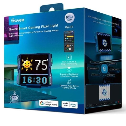 Lampada Pixel Govee 32x32 RGBIC WiFi Bluetooth con controllo vocale e IA
