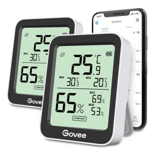 Temperatur- und Feuchtigkeitssensor Govee H5075 Bluetooth LCD-Display Hochpräzision
