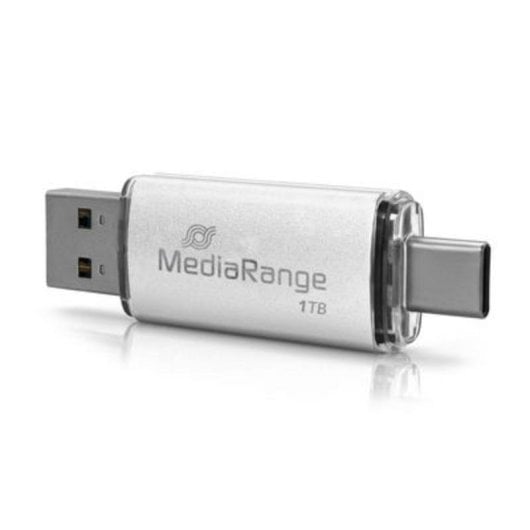 USB-Stick MediaRange MR941-1 1TB USB Type-A/Type-C 400MB/s Silber