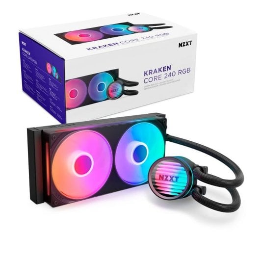 Refrigeración Líquida NZXT Kraken Core 240mm 2 Ventiladores RGB Multicolor