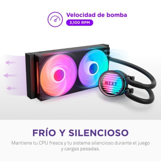 Refrigeración Líquida NZXT Kraken Core 240mm 2 Ventiladores RGB Multicolor