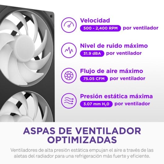 Refrigeración Líquida NZXT Kraken Core 240mm 2 Ventiladores RGB Multicolor