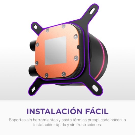 Refrigeración Líquida NZXT Kraken Core 360 RGB 360mm 3 Ventiladores Iluminación LED