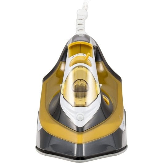 Plancha Camry CR 5029 2400 W Negro y Amarillo Antigoteo Autolimpieza Vapor Vertical