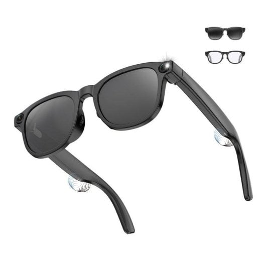 Gafas inteligentes Ksix Spectrum 8MP Full HD IA Almacenamiento 4GB Negro