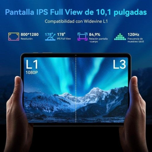 Tablet Zenva T80 WiFi 10,1" 18GB 128GB Cinzento