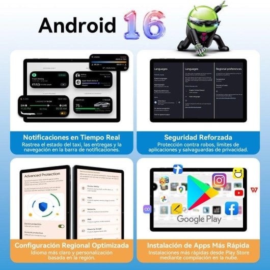 Tablet Zenva T90 11" 128GB Wifi 8000mAh Android 16 Grau