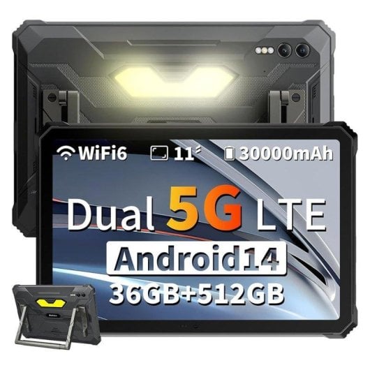 Tablet Blackview Active 10 Pro 11" 512GB 5G 30000mAh Android 14 Preto