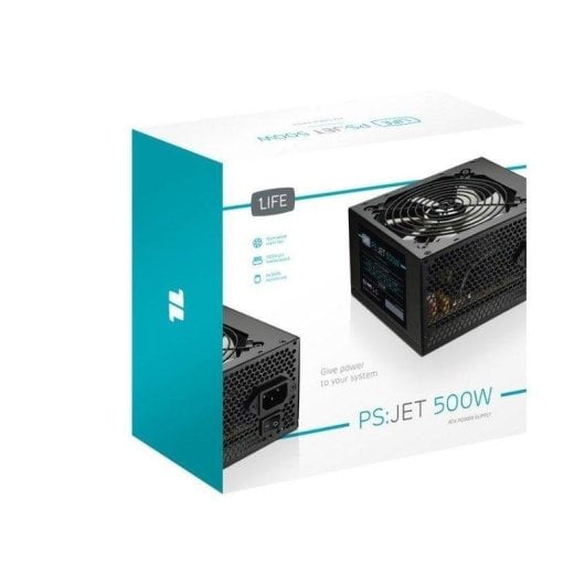 Fonte d alimentation 1Life Jet 500W ATX PFC Passif ventilateur 12 cm noire