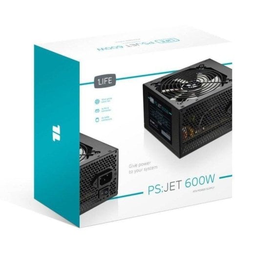 Fonte d'Alimentation 1Life 1IFEJET600W120 600W ATX v2.2 ventilateur 120 mm