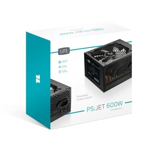 Fonte d'Alimentation 1Life 1IFEJET600W120 600W ATX v2.2 ventilateur 120 mm