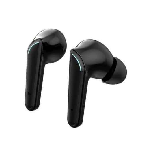 Auriculares Voss VS200 inalámbricos Bluetooth para gaming y música, control táctil y estuche de carga negros