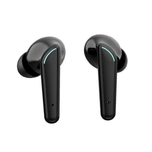 Auriculares Voss VS200 inalámbricos Bluetooth para gaming y música, control táctil y estuche de carga negros