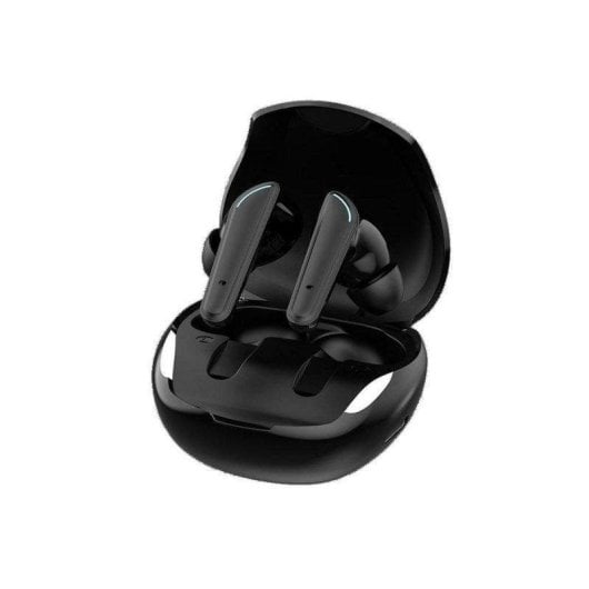 Auriculares Voss VS200 inalámbricos Bluetooth para gaming y música, control táctil y estuche de carga negros