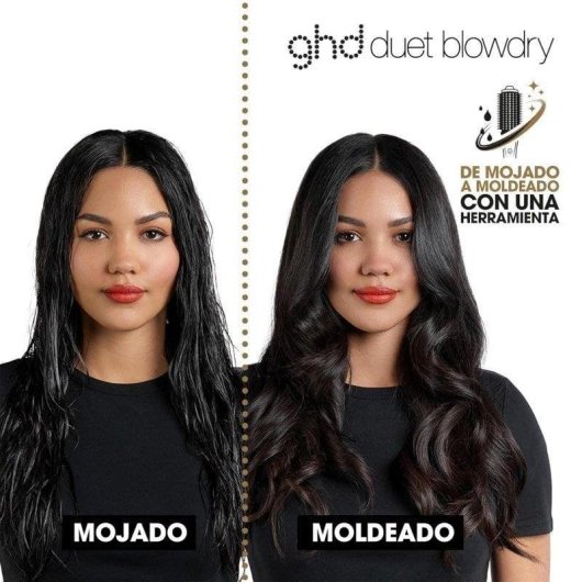 Secador Modelador de Cabelo ghd Duet Blowdry 2-em-1 Digital 120°C Preto