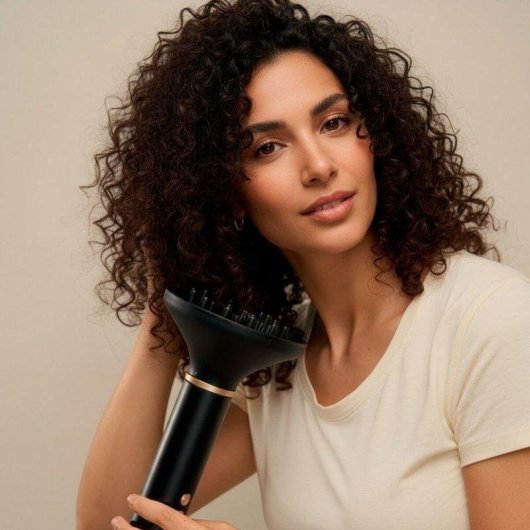 Multi-Haarstyler InnovaGoods Wavify 1500W Ionen Coanda 3 Temperaturen 7 Aufsätze Schwarz-Gold