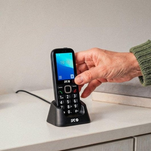Teléfono móvil SPC Fortune 2 Max teclas grandes 4G pantalla XL 104dB base de carga