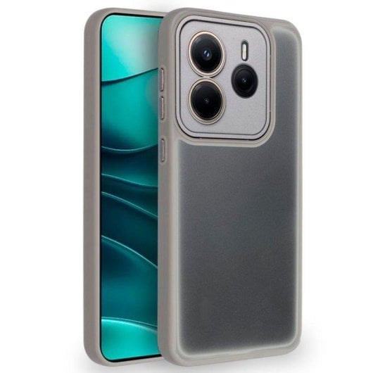 Funda para móvil Cool Borde Mate Antigolpes TPU Mate Plata con protección extra para Xiaomi Redmi Note 14 5G