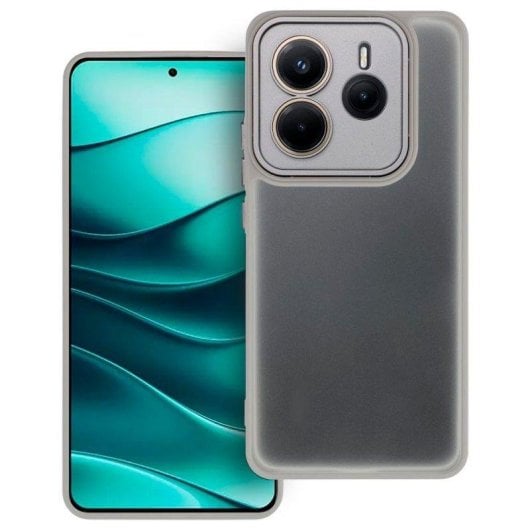 Funda para móvil Cool Borde Mate Antigolpes TPU Mate Plata con protección extra para Xiaomi Redmi Note 14 5G