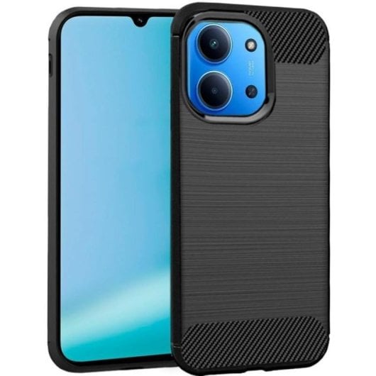 Funda para móvil Cool Silicona Flexible Carbón Negro Antigolpes para Xiaomi Redmi 15C, 15C 5G y POCO C85