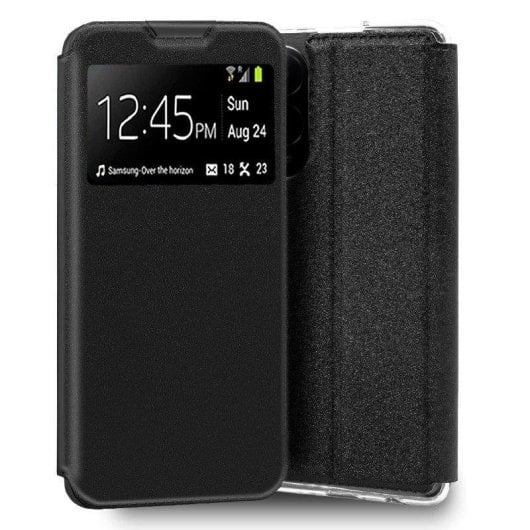 Funda para móvil Cool Flip Cover Libro Polipiel Negro con carcasa TPU para POCO M7